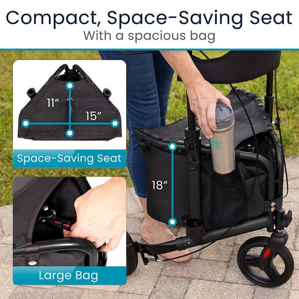 Tri-Rollator With Seat