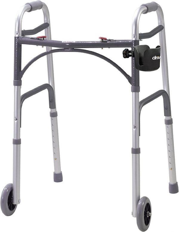 Universal Clamp-On Cup Holder For Mobility Aids