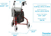 NOVA Traveler 3 Wheel Rolling Walker