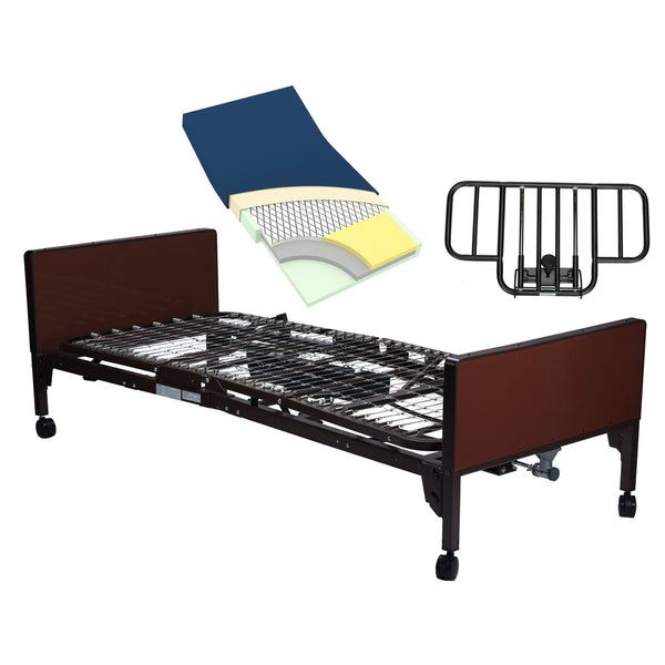 36" Bed and Foam Mattress Package with Half Bed Rail