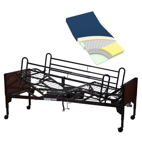 36" Bed and Foam Mattress Package with Full Bed Rail