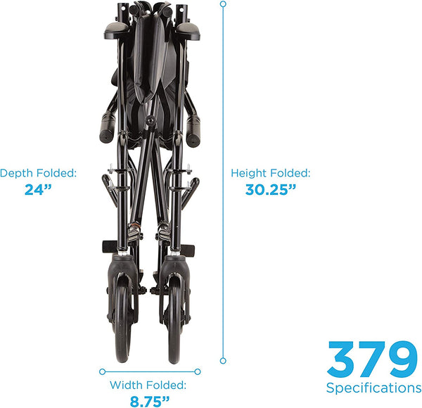 Ultra Lightweight Transport Chair with 19" Seat