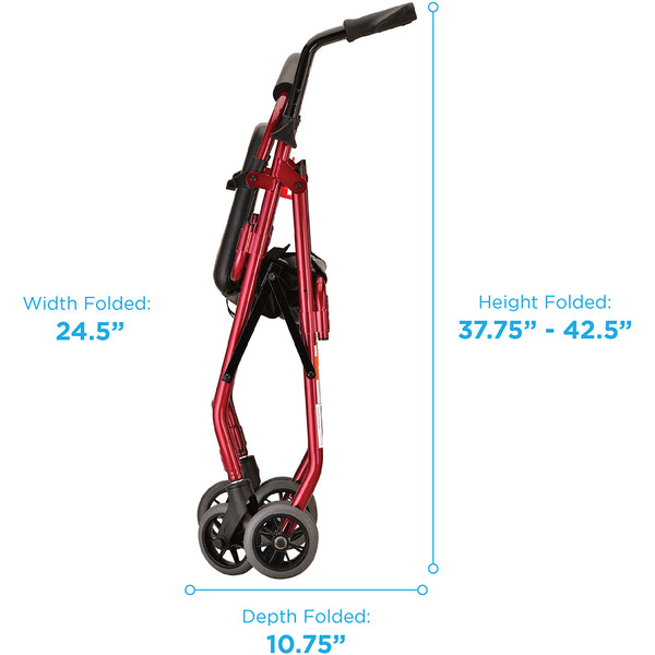 Cruiser Classic Rolling Walker- Red