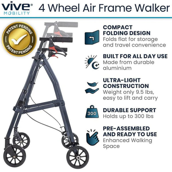 Vive Air Walker with 4-Wheels