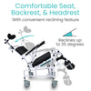 Reclining Shower Commode Transport Chair