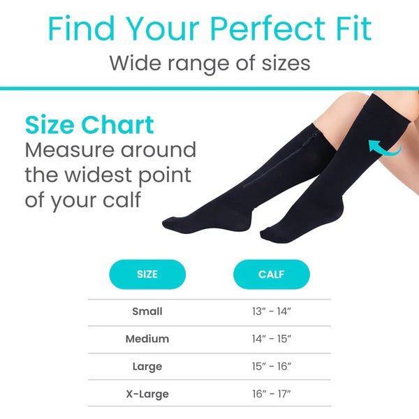 Zippered Compression Stockings