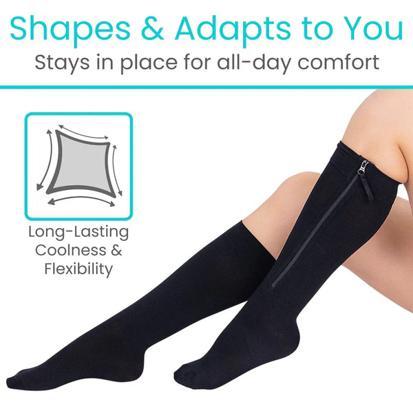 Zippered Compression Stockings