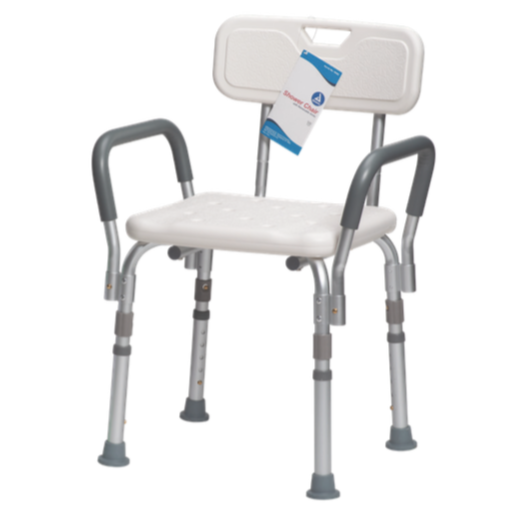 Shower Chair with Removable Back and Arms