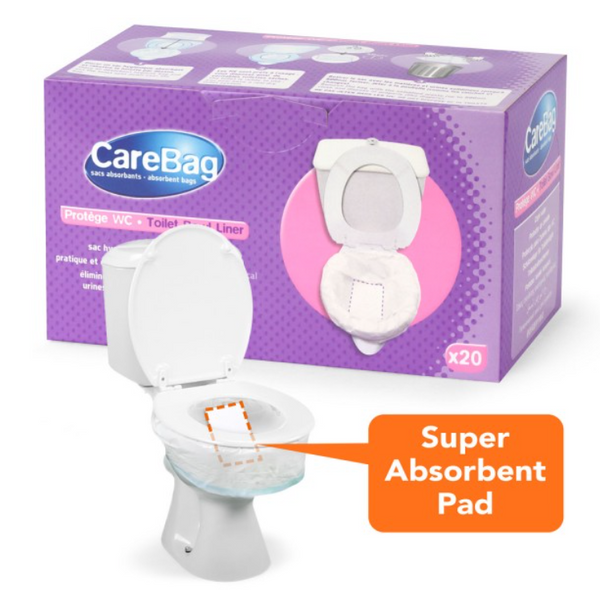 CareBag® Toilet Bowl Liner with Super Absorbent Pad