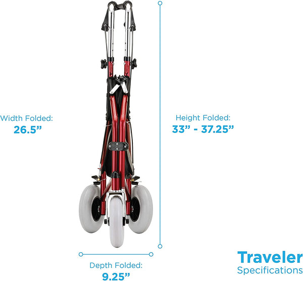 NOVA Traveler 3 Wheel Rolling Walker