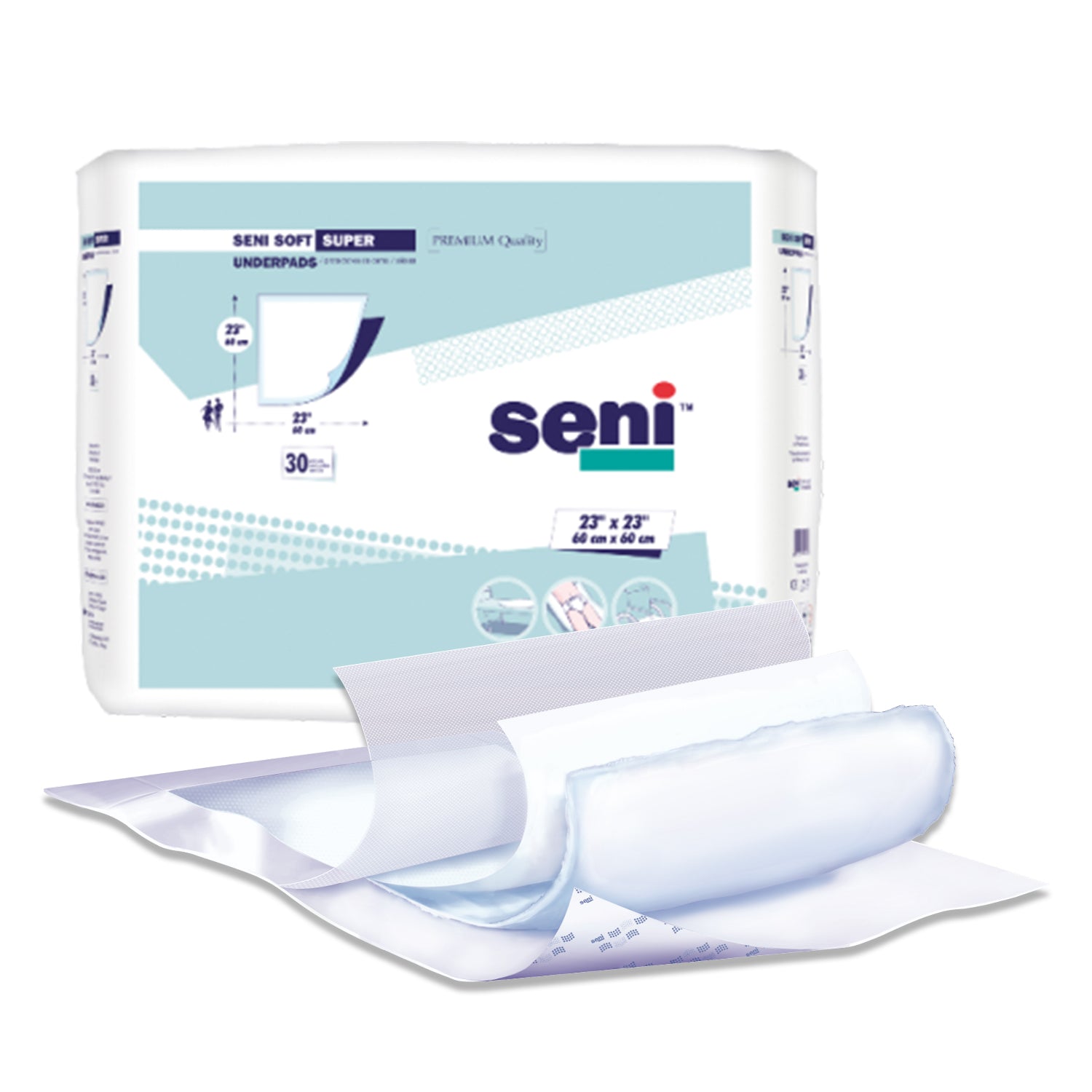 Seni Soft Super Hygienic Underpads, 30/Pk