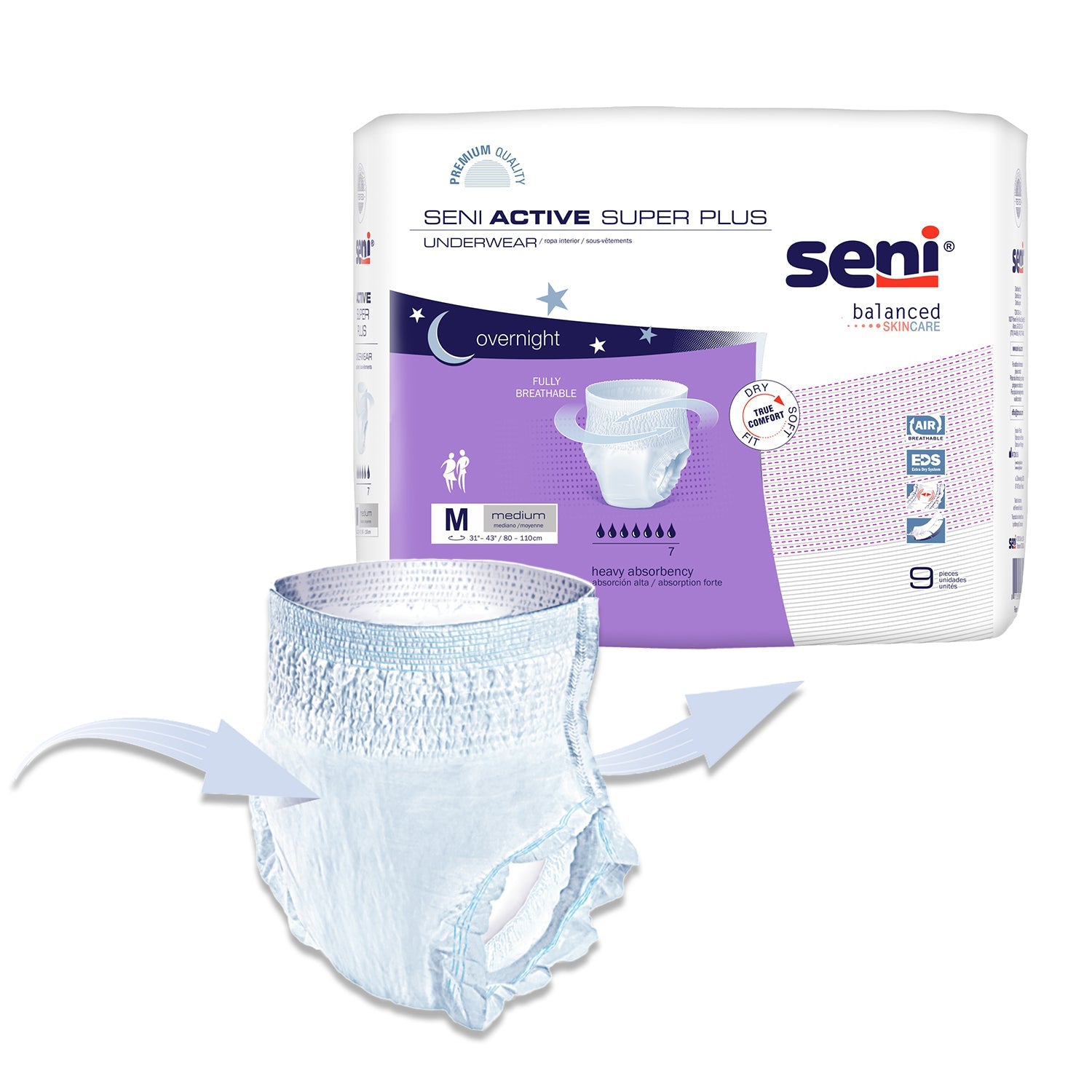 Trial Pack of Seni Active Super Plus Underwear - Small