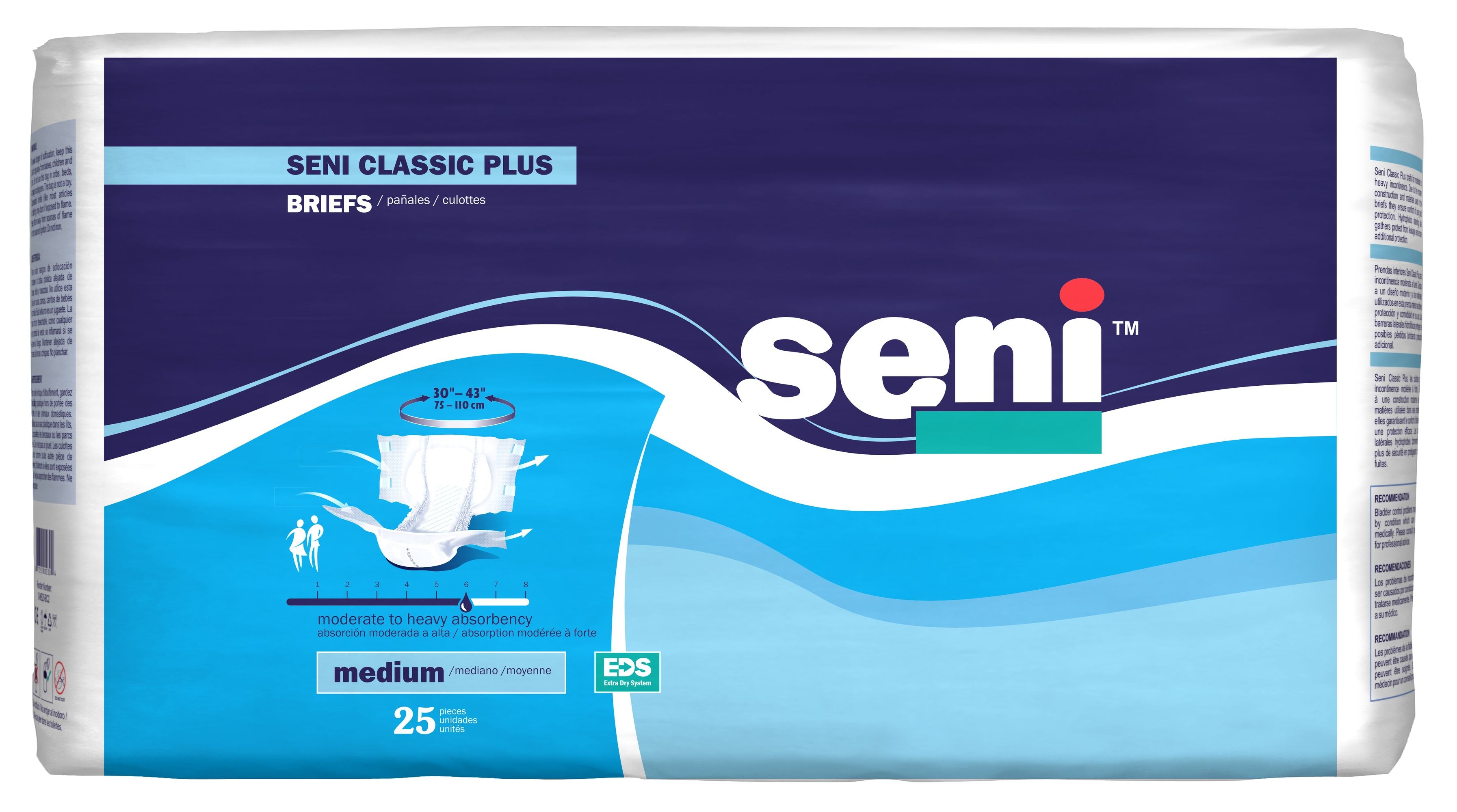 Seni Classic Plus Briefs with Tabs