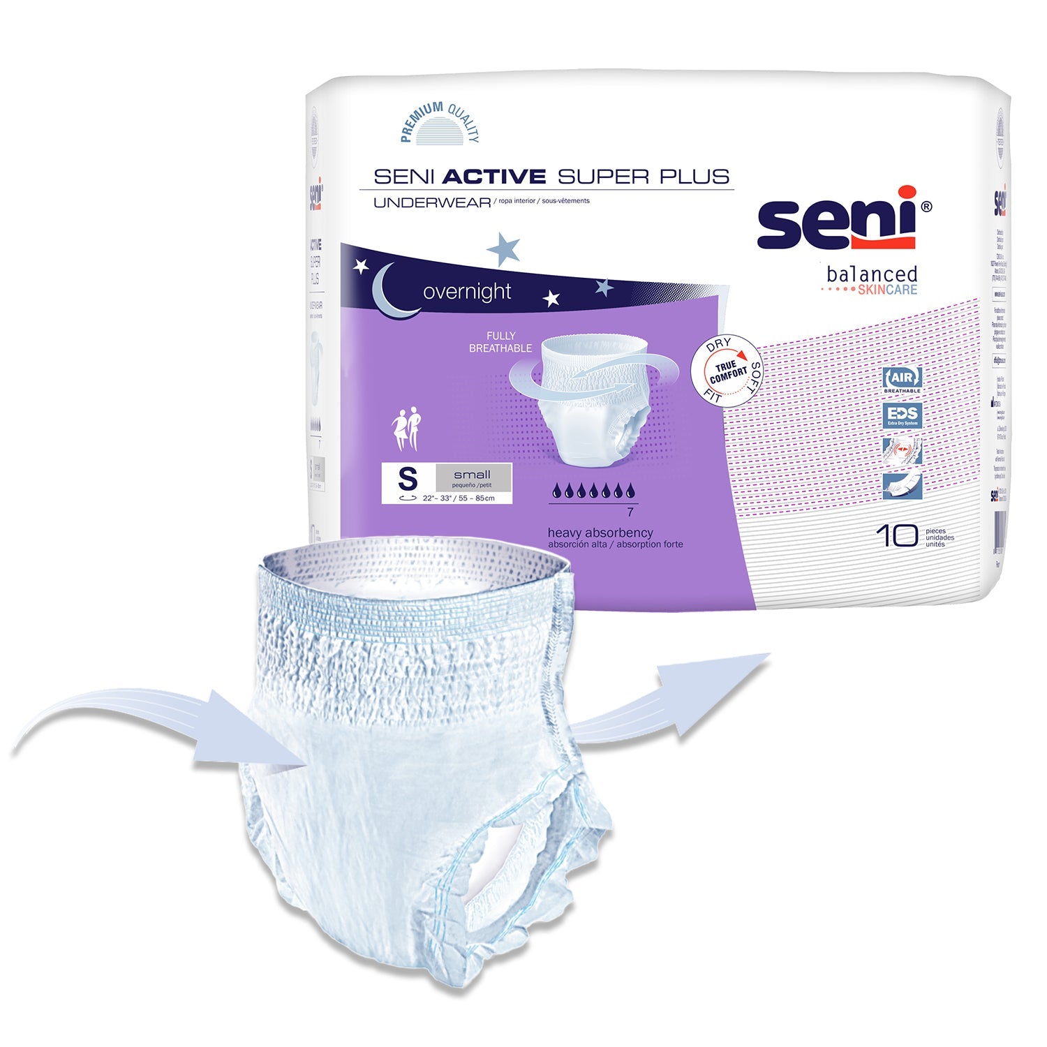 Trial Pack of Seni Active Super Plus Underwear - Small