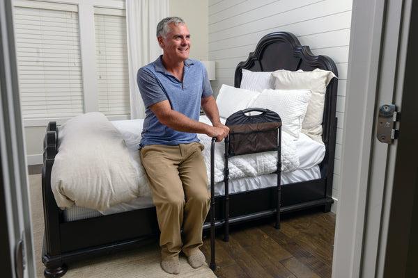 Mobility Bed Rail with Swing-Out Mobility Arm