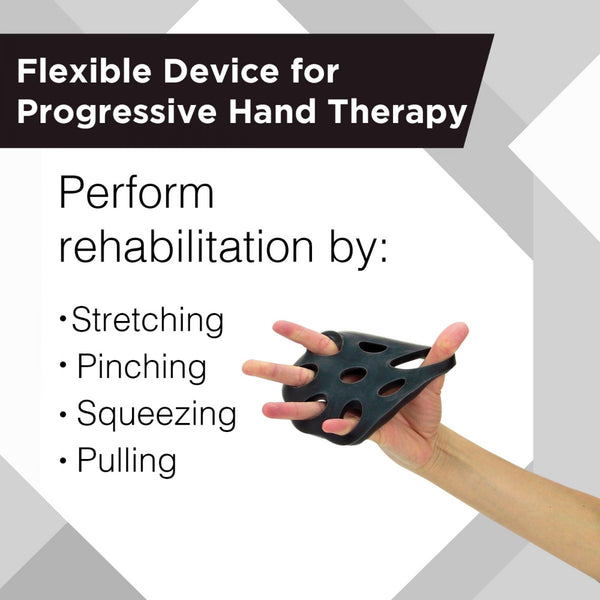 TheraBand Hand Xtrainer - X-HEAVY (BLACK), Non-Latex Hand Exerciser for Progressive Hand Therapy