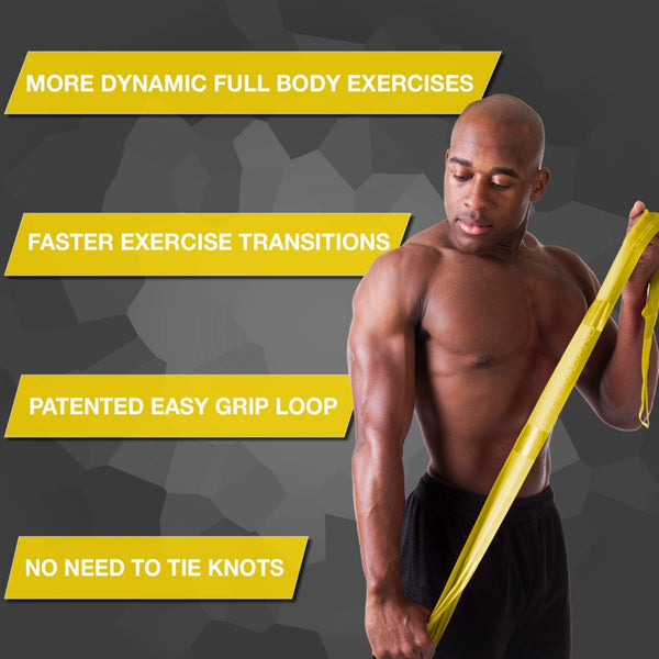 TheraBand CLX (YELLOW)- LIGHT Resistance Band with Loops